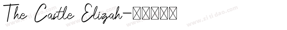 The Castle Elizah字体转换
